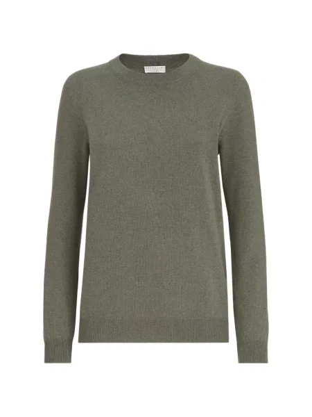 Pulover Brunello Cucinelli din cașmir verde