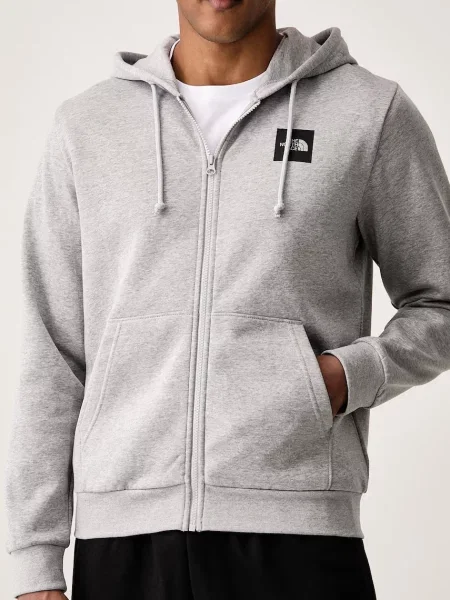 The North Face кофта на застібці з капюшоном з бавовною Box Regular