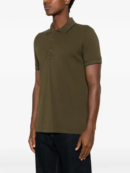 Gulerat tricou polo Tom Ford verde