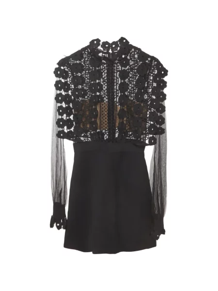 Rochie mini Self-portrait din tul negru