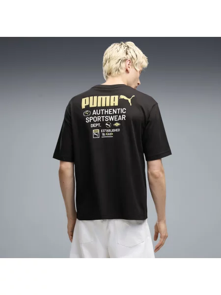 PUMA koszulka Graphics Boxy Utility o pudełkowym kroju Odzież S czarny