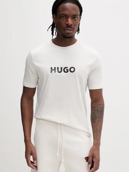 HUGO majica za muškarce od pamuka Dumeo bež