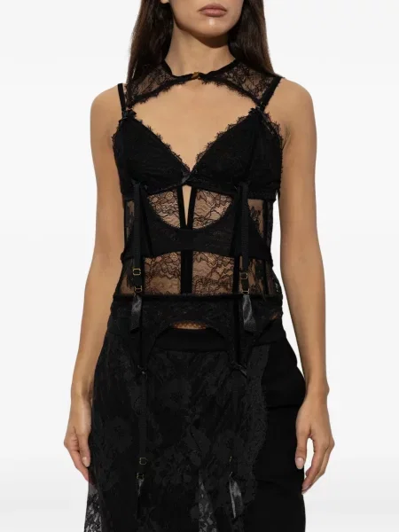Top Zimmermann din dantelă negru