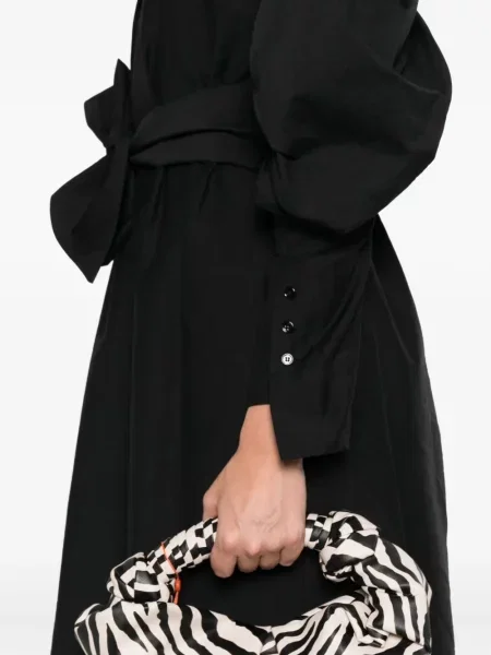 Rochie midi Psophia cu volane negru