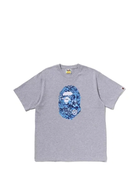 Tricou A Bathing Ape® cu model floral cu imagine gri