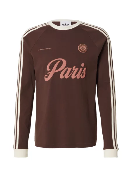 ADIDAS ORIGINALS Tricou PARIS maro / portocaliu somon alb