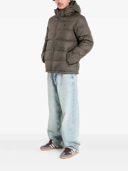 Geacă Calvin Klein cu glugă gri