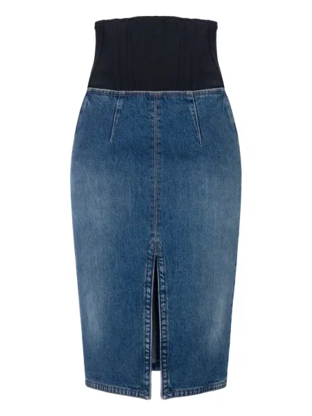 Spódnica jeansowa Elisabetta Franchi do kolan niebieska