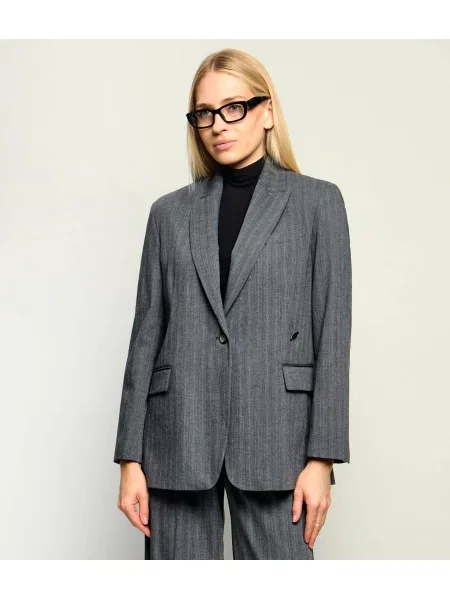 Liu Jo Sacou | Relaxed fit cu adaos de lână gri