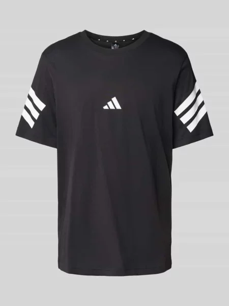 T-shirt o kroju regular fit z czystej bawełny Adidas Sportswear czarna