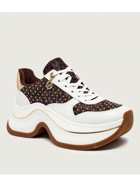 Michael Kors Sneakers ARLA cu adaos de piele maro