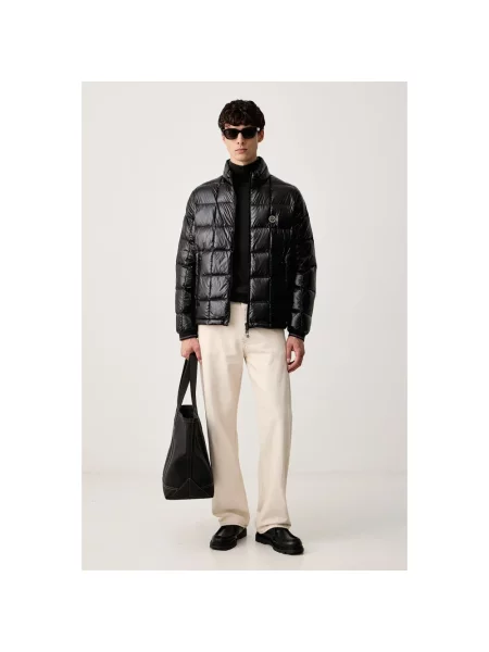 Sweter z golfem Armani Exchange szary