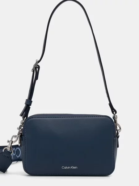 Calvin Klein crossbody kabelka dámska z imitácie kože modrá