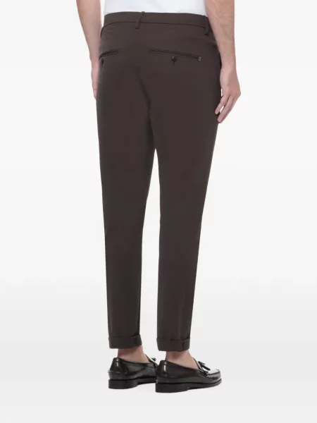 Pantaloni Dondup cu autograf maro