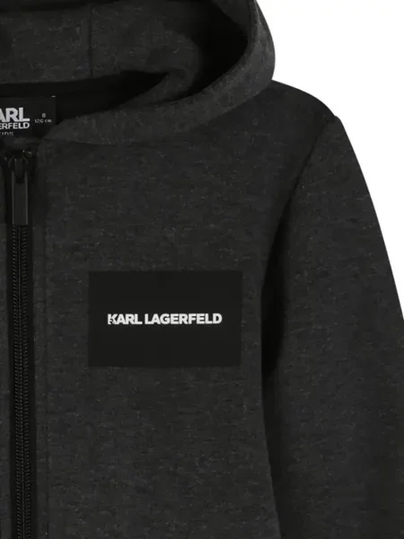 Bluza z kapturem dziecięca Karl Lagerfeld szara