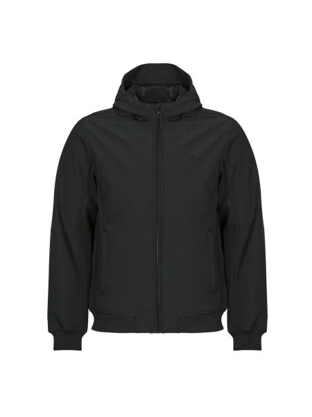 Hanorac din fleece Lyle & Scott din fleece negru