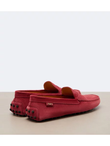 Szarvasbőr loafer Tod's piros