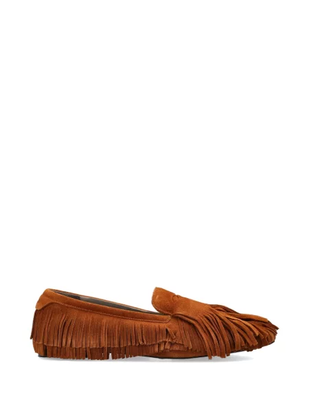 Pantofi loafer Allsaints din piele de căprioară maro