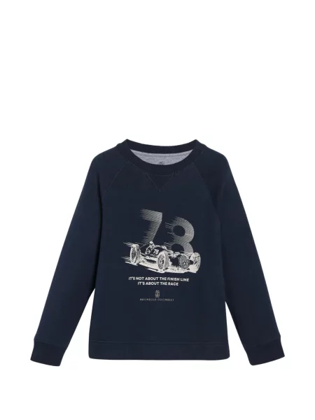 Bluza dziecięca Brunello Cucinelli niebieska