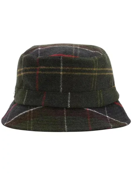 Căciulă Barbour în carouri verde