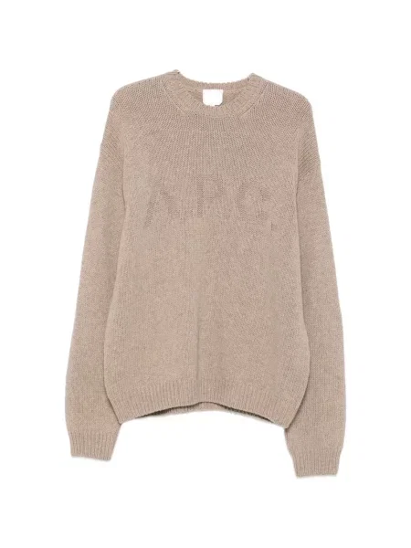 Pulover A.p.c. cu decolteu rotund cu autograf