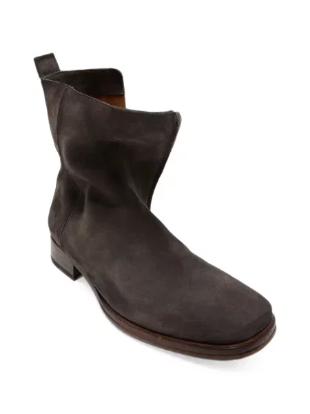 Cizme scurte Acne Studios din piele de căprioară gri