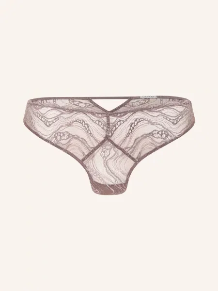 Calvin Klein Kalhotky Sensual Stretch Lace S Výřezem černošedá