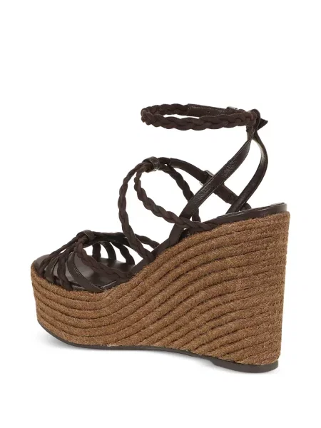 Sandale Jimmy Choo cu platformă țesuți maro