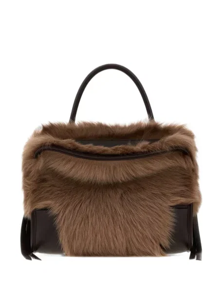 Geantă Loewe din piele de oaie maro