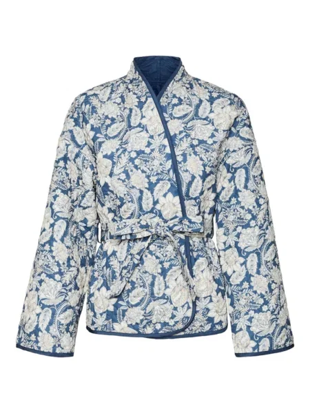 Vero Moda Tall Geacă de primăvară-toamnă VMJANE bej / bleumarin / murdar alb