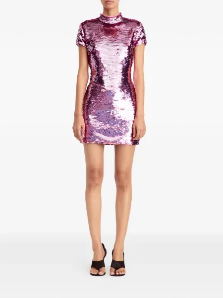 Rochie mini 16arlington cu paiete de costum roz