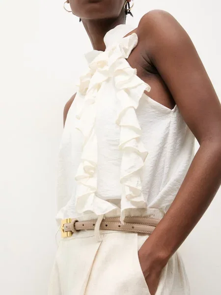 Answear.LAB bluzka z wiskozą beżowa