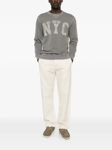 Hanorac crewneck Bowery cu decolteu rotund gri