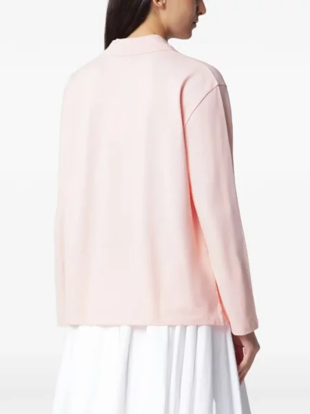 Lung tricou polo Flore Flore roz
