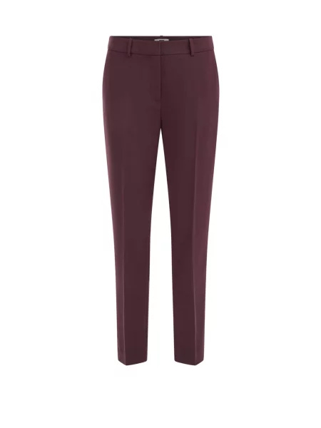 WE Fashion Pantaloni cu dungă ciclam