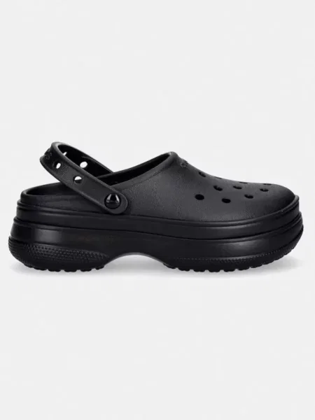 Синтетический сабо Crocs черные