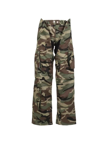 Pantaloni cargo Srvc Studio cu imagine cu model camuflaj verde