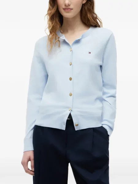 Kardigan Tommy Hilfiger s vezom plava
