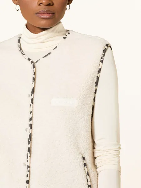 Vivi Mari Kamizelka Z Futerkiem Pluszowym beige beżowa