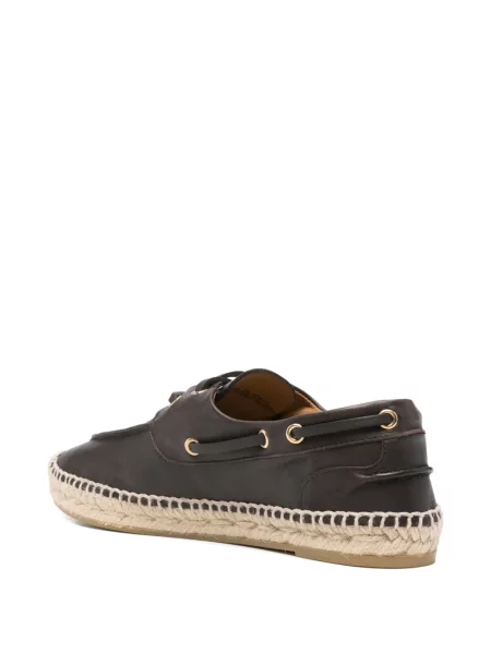 Espadrile Bally din piele țesuți maro