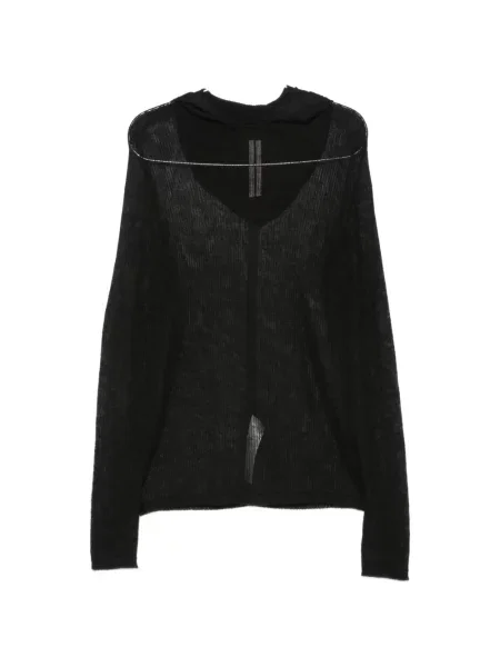 Pulover Rick Owens cu glugă negru