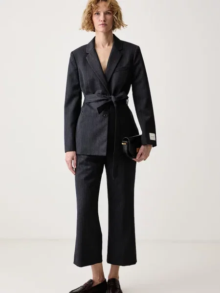 Calvin Klein sacou pentru femei cu lână gri