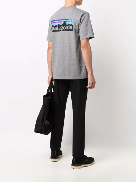 Tricou Patagonia cu imagine cu decolteu rotund gri