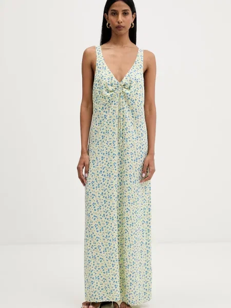 Rip Curl rochie de vară din vâscoză SURF SIDE galben