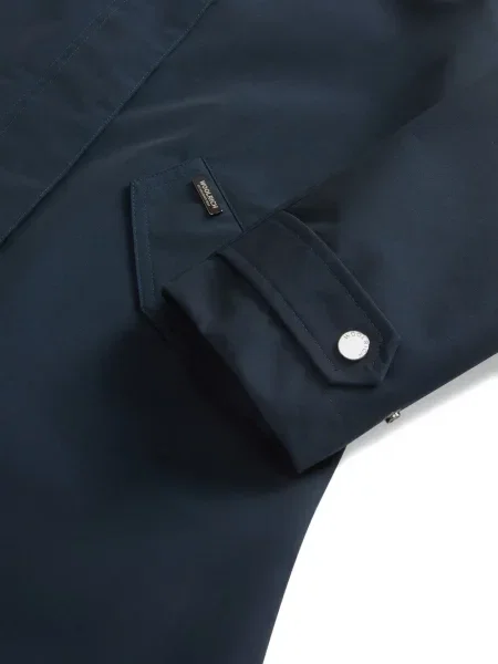 Parka Woolrich z kapturem niebieska