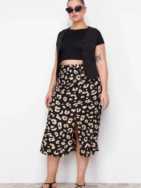 Fustă Trendyol maro