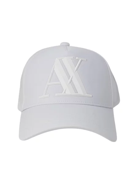 Czapka z daszkiem Armani Exchange z autografem biała