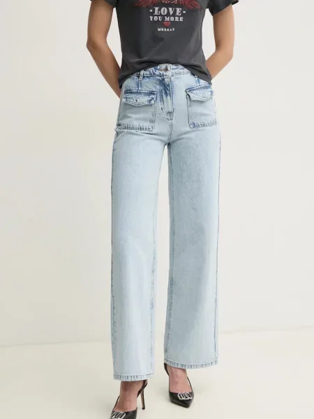 Džíny Morgan high waist modré