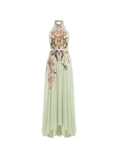 Rochie de seară Saiid Kobeisy cu gât halter verde