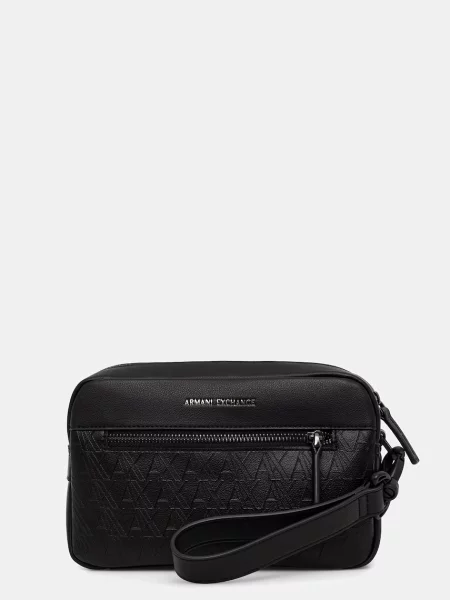 Geantă Armani Exchange din piele negru